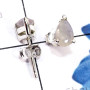 Rainbow Moonstone Cut D - SSE971-5x8mm Pear Drop Semiprecious Gemstone 925 Silver Handmade