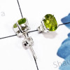 Peridot F - SSE970-5x7mm Oval Genuine Faceted Gemstone Sterling 925 Silver P