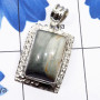 Cats Eye A - SSP914-Wholesale 925 Silver Genuine Gemstone Handmade Pendant