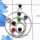 Chakra Stone O - CHP990-Seven Multi Cab Chakra Stone 925 Sterling Silver Pendant