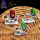 3 Pcs Ammolite C - ALG988-Ammolite 925 Sterling Silver 3 Pcs Ring Lot