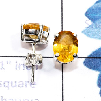 Citrine Cut O - SSE962-7X9mm Oval Faceted Gemstone 925 Sterling Silver Wholesale