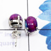 Purple Turquoise B - SSE961-7x9mm Oval Multi Cabochon Gemstone 925 Silver Handmade Wh