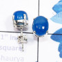 Blue Chalcedony F - SSE961-7x9mm Oval Multi Cabochon Gemstone 925 Silver Handmade Wh