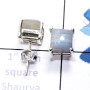 Blue Lace Agate C - SSE959-6mm Square 925 Sterling Silver Cab Gemstone Lightweight S