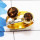 Smokey Cut C - STR943-Gold Rhodium Plated 925 Sterling Silver Semiprecious Gems