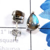 Labradorite Cab K - SSE957-7x10mm Pear Drop Cab Multi Gemstone 925 Silver Lightweigh