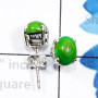 Green Turquoise D - SSE955-5x7mm Oval 925 Sterling Silver Genuine Gemstone Wholesale