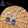 Ammolite, Blue Topaz G - ALG982-Ammolite with Blue Topaz, Peridot 925 Sterling Silver Who