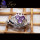 Amethyst Cut D - CLD997-Genuine Three Stone 925 Sterling Silver Claddagh Ring wit