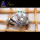 Pearl H - CLD997-Genuine Three Stone 925 Sterling Silver Claddagh Ring wit