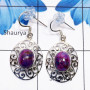 Purple Turquoise D - CES957-925 Sterling Silver Semiprecious Gemstone Wholesale Desig