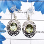 Green Amethyst E - CES957-925 Sterling Silver Semiprecious Gemstone Wholesale Desig