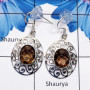 Smokey Cut O - CES957-925 Sterling Silver Semiprecious Gemstone Wholesale Desig