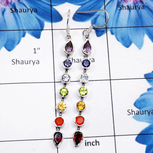 Chakra Stone A - CHP984-Seven Chakra Gemstone 925 Sterling Silver Wholesale Desig