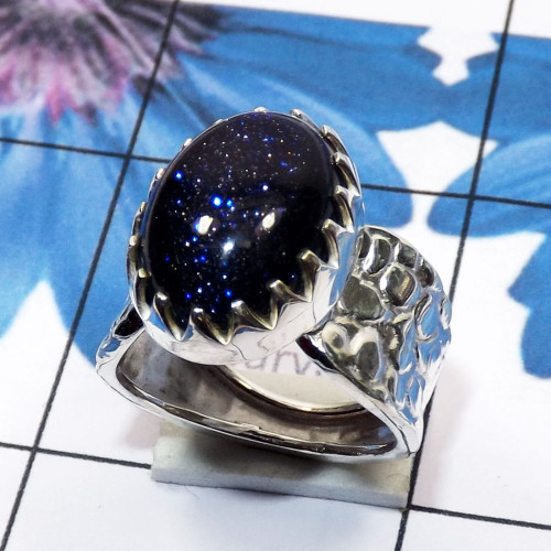 Blue Sand Stone B - RSS992-Cabochon Gemstone 925 Sterling Silver Handmade Wholesale Blue Sand Stone B - RSS992-Cabochon Gemstone 925 Sterling Silver Handmade Wholesale
