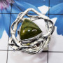 Vasonite A - RSS985-925 Sterling Silver Handmade Ring with Cats Eye, Eclipse,