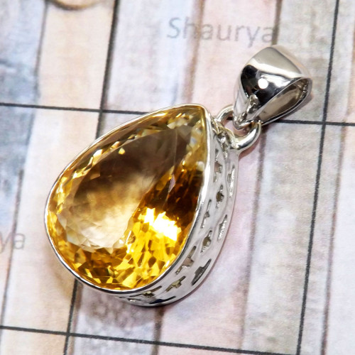 Citrine C - SD691-925 Sterling Silver Handmade Wholesale Faceted Citrine Gem Citrine C - SD691-925 Sterling Silver Handmade Wholesale Faceted Citrine Gem