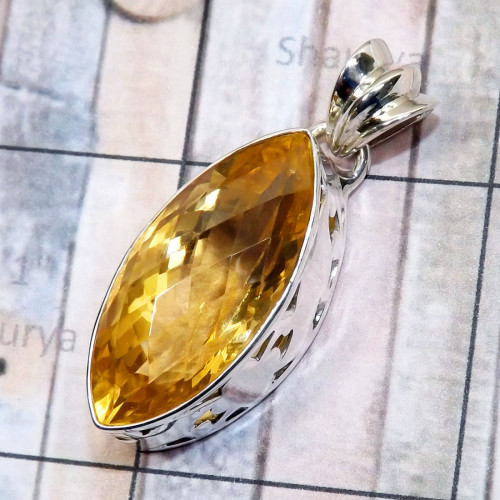 Citrine D - SD691-925 Sterling Silver Handmade Wholesale Faceted Citrine Gem Citrine D - SD691-925 Sterling Silver Handmade Wholesale Faceted Citrine Gem