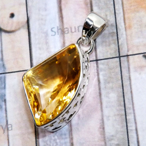 Citrine E - SD691-925 Sterling Silver Handmade Wholesale Faceted Citrine Gem Citrine E - SD691-925 Sterling Silver Handmade Wholesale Faceted Citrine Gem