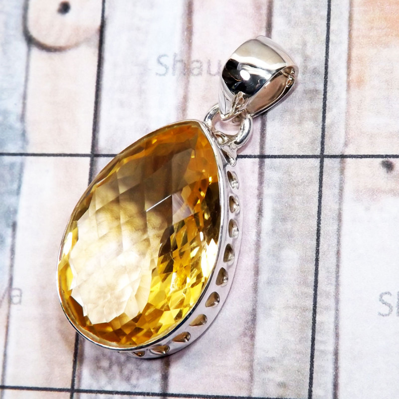 Citrine G - SD691-925 Sterling Silver Handmade Wholesale Faceted Citrine Gem Citrine G - SD691-925 Sterling Silver Handmade Wholesale Faceted Citrine Gem