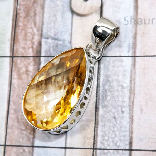 Citrine O - SD691-925 Sterling Silver Handmade Wholesale Faceted Citrine Gem Citrine O - SD691-925 Sterling Silver Handmade Wholesale Faceted Citrine Gem