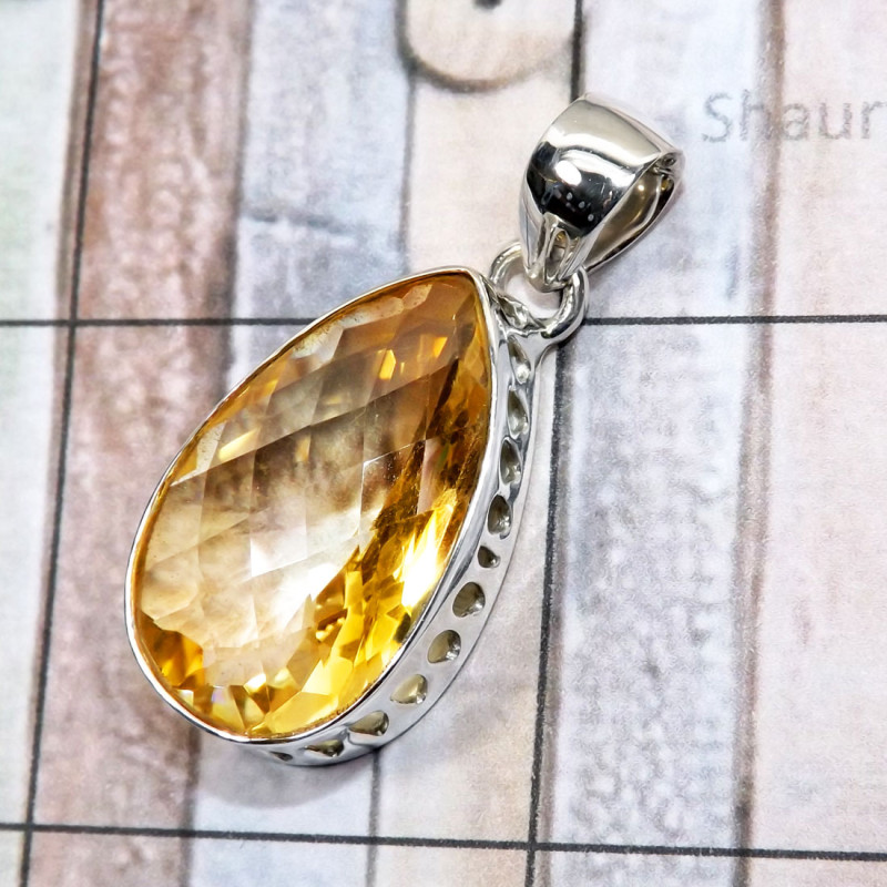 Citrine O - SD691-925 Sterling Silver Handmade Wholesale Faceted Citrine Gem Citrine O - SD691-925 Sterling Silver Handmade Wholesale Faceted Citrine Gem