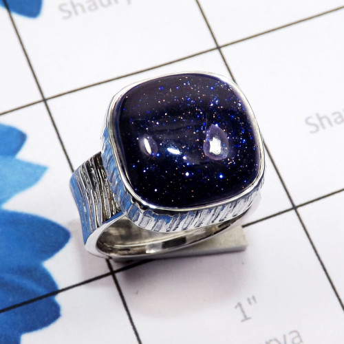 Blue Sand Stone A - RSS981-Genuine Fancy Shape Gemstone Made in 925 Sterling Silver