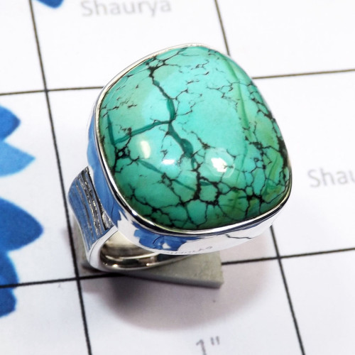 Tibet Turquoise B - RSS981-Genuine Fancy Shape Gemstone Made in 925 Sterling Silver