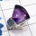 Amethyst Cab K - RSS981-Genuine Fancy Shape Gemstone Made in 925 Sterling Silver