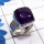 Amethyst Cab L - RSS981-Genuine Fancy Shape Gemstone Made in 925 Sterling Silver