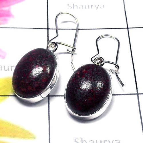 Dinosaur Bone J - SPE999-Multi Gemstone Plain Silver Earring