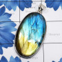 Labradorite Cab A - ISP821-Huge Fire Labradorite Cabochon Gemstone Solid 925 Sterlin