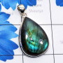 Labradorite Cab C - ISP817-925 Wholesale Silver India Labradorite Pendant