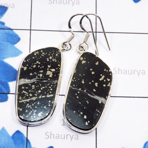 Shefir met Pyrite O - SPE932-Shefir met Pyrite Gemstone Plain 925 Silver Handmade Whol Shefir met Pyrite O - SPE932-Shefir met Pyrite Gemstone Plain 925 Silver Handmade Whol