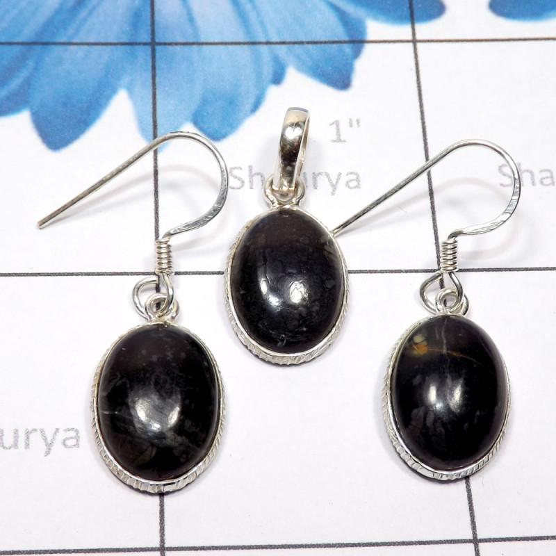 2 Pcs Picasso Jasper Set C - SBP940-925 Sterling Silver with Picasso Jasper New Wholesale Col 2 Pcs Picasso Jasper Set C - SBP940-925 Sterling Silver with Picasso Jasper New Wholesale Col