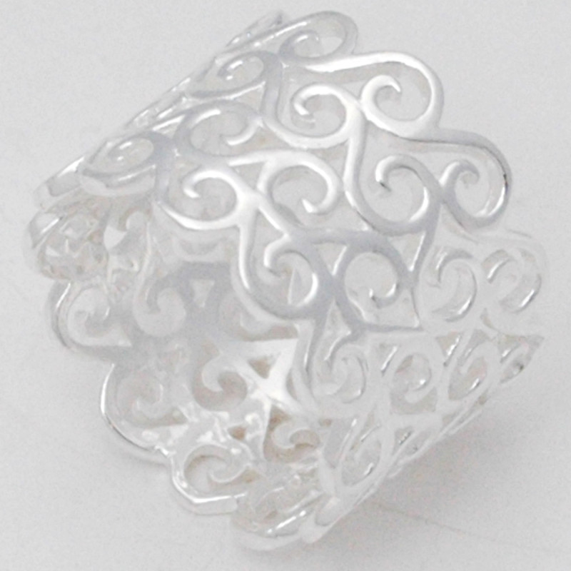 Plain Silver Ring E - SCR887-Plain Casting Ring 925 Sterling Silver Jewelry