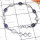 Multi Cab Gemstone G - SBB999-Exclusive Silver Precious Gemstone Bejal Bracelet
