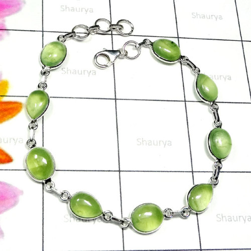 Pyrnite K - SBB999-Exclusive Silver Precious Gemstone Bejal Bracelet