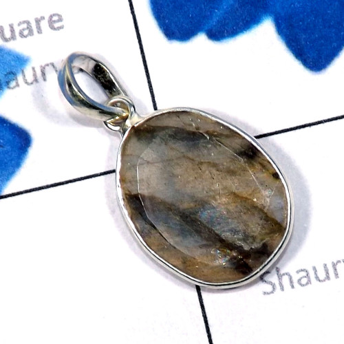 Labradorite A - BPS978-Wholesale Bajal Pendant Labradorite 925 Sterling Silver m
