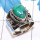 Turquoise Tibet O - SDR753-Wholesale 925 Sterling Silver Designer Ring Handmade Jewe