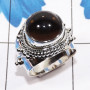 Smokey cab B - SDR750-Designer Ring Factory Made 925 Sterling Silver Jewellery