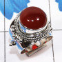 Red Onyx Cab G - SDR750-Designer Ring Factory Made 925 Sterling Silver Jewellery