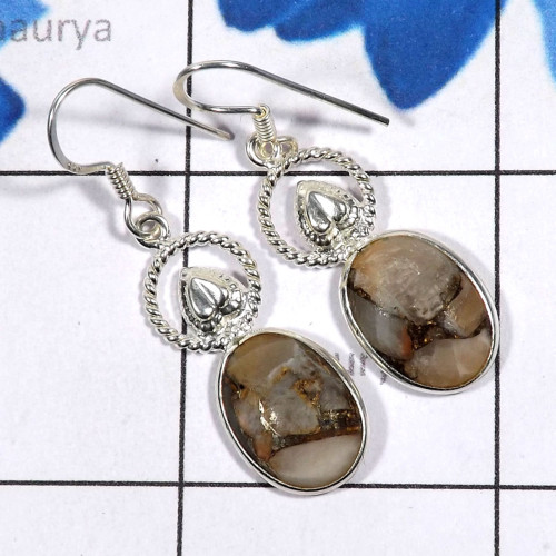 Mohave Calcite Earring B - SBP906-Wholesale Bejal Earring Bracelet Pendant 925 Sterling Sil