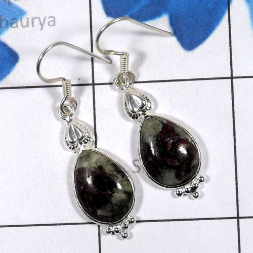 Eudialyte Earring C - SBP904-Bejal Eudialyte 925 Sterling Silver Handmade Jewellery Co