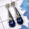 Lapis H - SSE951-Factory Made Stud Earring 925 Sterling Silver In India Je
