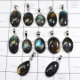 12 Pcs Labradorite Cab E - DOM998-Natural Fire Labradorite 100 Gram Combo Lot 925 Sterling