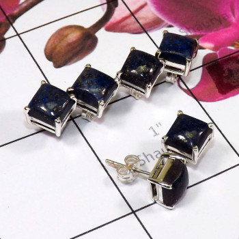 3 Pair Lapis E - SSE950 - Wholesale Lot 925 Sterling Silver Multi Cab Gemstone St