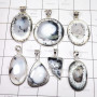 7 Pics Pendant Lot Dendritic Agate G - DOM995 - 925 Sterling Silver 100 Gram Dendritic Agate Wholesale