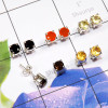 Wholesale 5 Pairs Multi Cut Gems Stone Earrings B - SSE939 - Beautiful 5 Pairs Multi Cut Gems Stones 925 Sterling Si